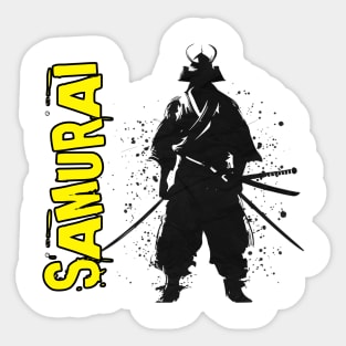 Japanese samurai minimalist art Sticker